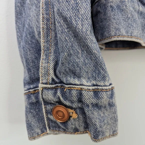 Quince Women's 100% Organic Cotton Jean Denim Jacket Indigo Blue Medium - Picture 9 of 15